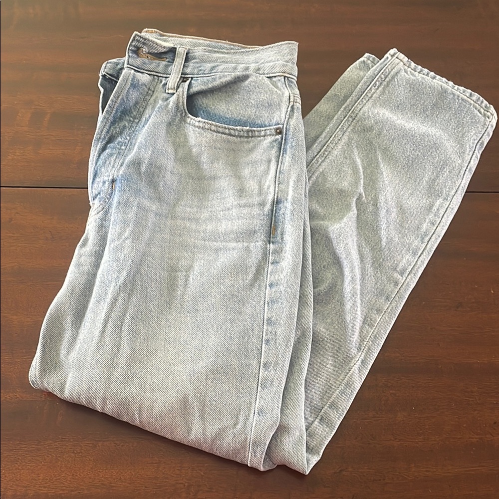 Ultra high rise light wash Jeans